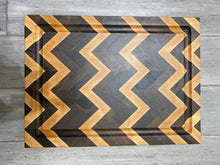 Load image into Gallery viewer, Premium Endgrain Walnut-Maple Cutting Board with Herringbone Design