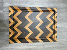 Load image into Gallery viewer, Premium Endgrain Walnut-Maple Cutting Board with Herringbone Design