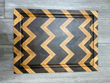 Load image into Gallery viewer, Premium Endgrain Walnut-Maple Cutting Board with Herringbone Design