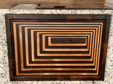 Load image into Gallery viewer, Premium Endgrain Walnut-Maple Cutting Board with Geometric Maze Design