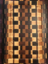 Load image into Gallery viewer, Premium Endgrain Walnut/Wenge/Maple/Cherry/Purple Heart Cutting Board with Geometric Design