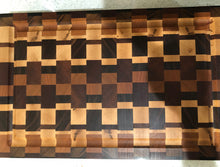 Load image into Gallery viewer, Premium Endgrain Walnut/Wenge/Maple/Cherry/Purple Heart Cutting Board with Geometric Design
