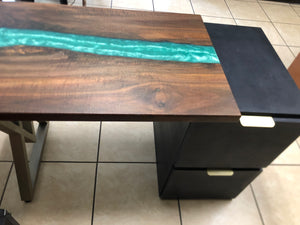Epoxy Resin River Table Desk